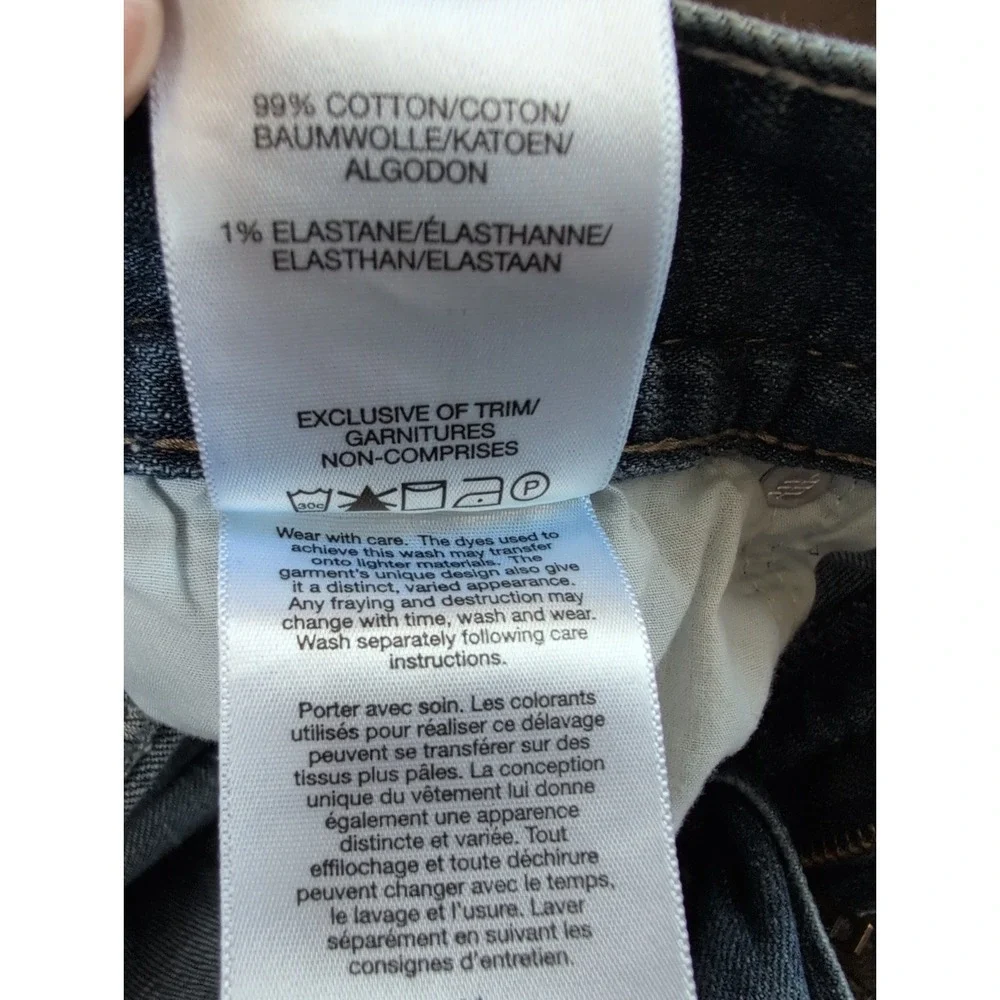 Silver Jeans Zac Mens 30x30 Relaxed Straight Leg Blue Denim Thick Stitch Stretch